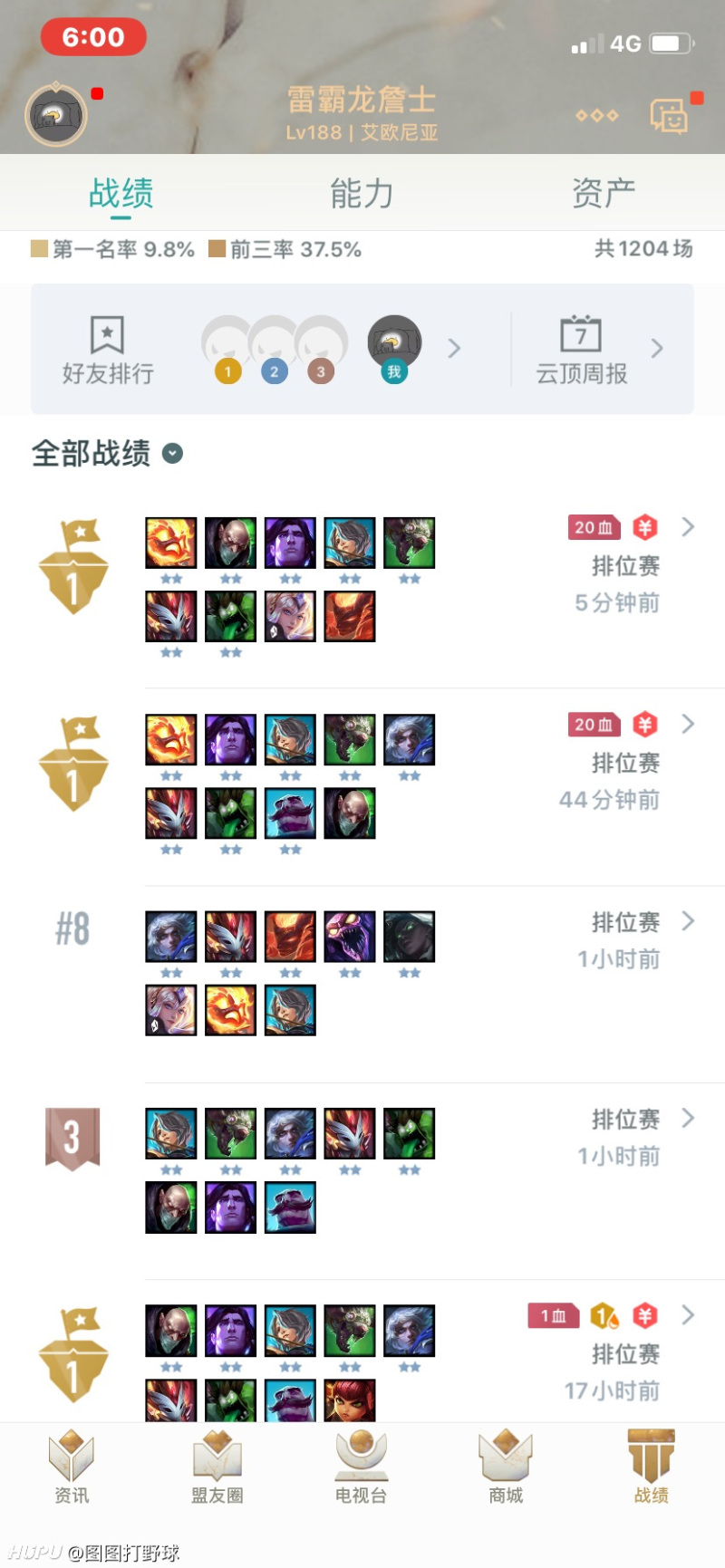 分享一下一区白金钻石分段的剧毒水晶游侠 虎扑