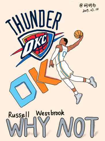 画了一张威少的图片 respect.