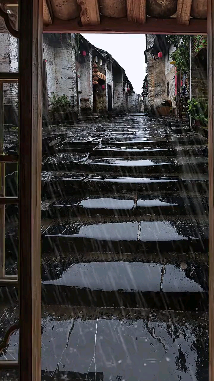 江南的青石板一定要配上雨才显得那么让人心旷神怡
