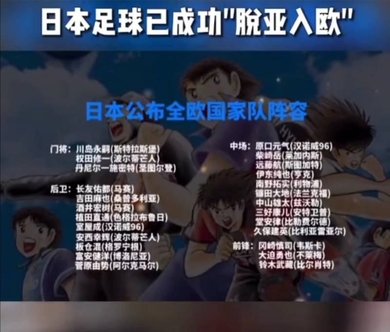 日本男足公布新一期大名单 名单内25人全部为旅欧球员 虎扑