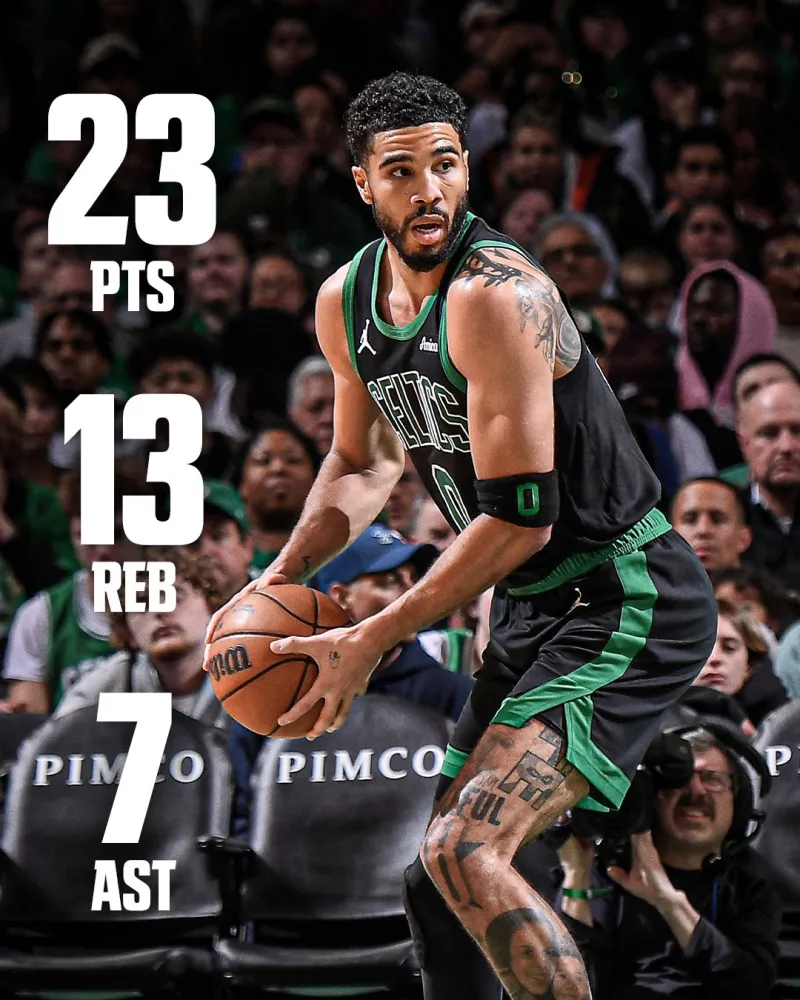 [流言板]23分13篮板7助！ESPN：塔图姆在季后赛前继续提升自己的状态-NBA新闻-虎扑社区