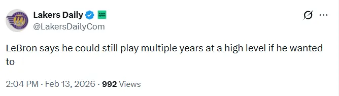 [流言板]準備出戰！湖媒曬詹姆斯入場穿搭照：勒布朗在球館里了